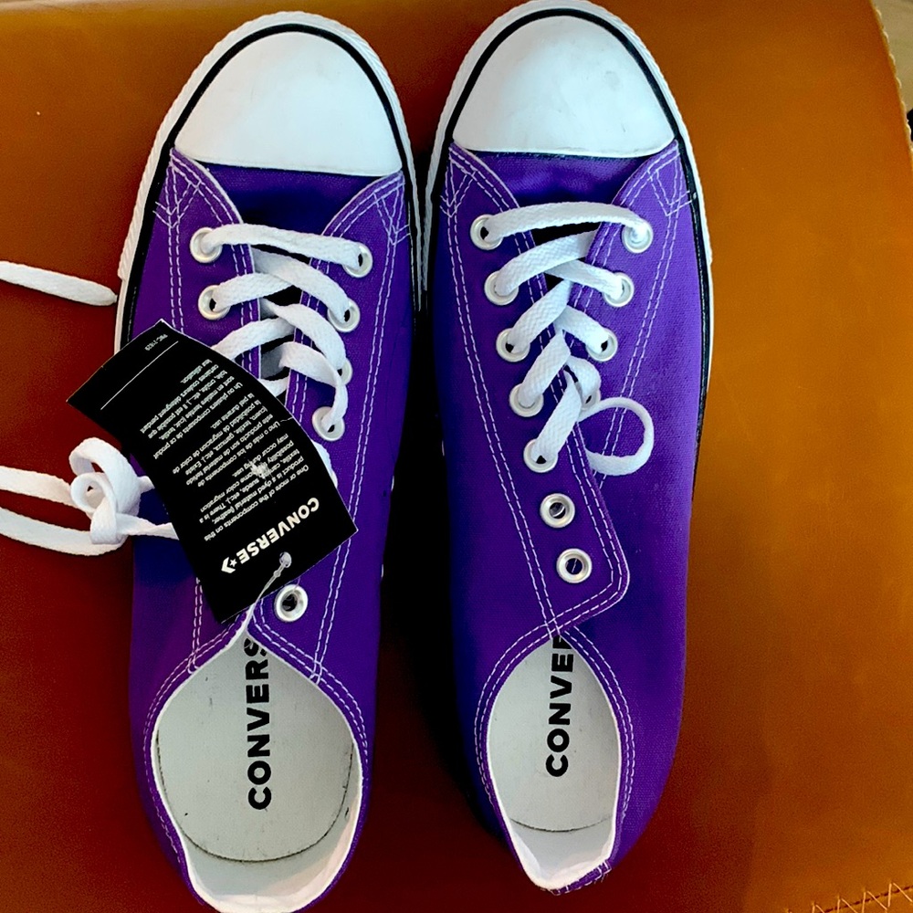 Converse CTAS Low Top Electric Purple Sneakers NWT